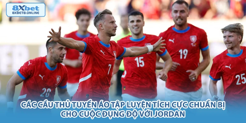 Các cầu thủ tuyển Áo tập luyện tích cực chuẩn bị cho cuộc đụng độ với Jordan.